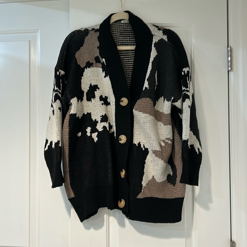 Oversized granny chic cozy sweater